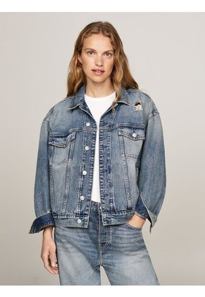 Chaqueta Azul Denim Oversize Desgastada Tommy Hilfiger
