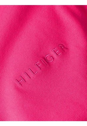 Polo Rosada De Media Manga Con Logo Bordado Para Mujer Tommy Hilfiger