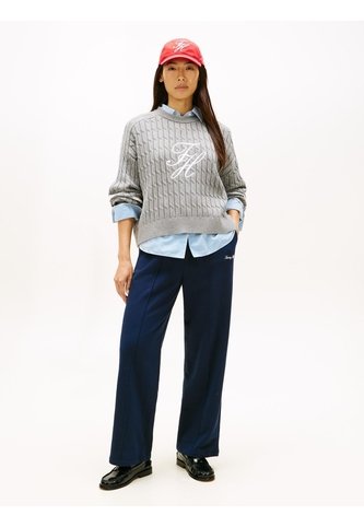 Pantalón Azul De Chándal De Felpa Con Logo Script Tommy Hilfiger Tommy Hilfiger