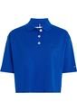 Polo Azul De Media Manga Con Logo Bordado Para Mujer Tommy Hilfiger de Tommy Hilfiger