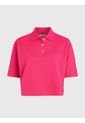 Polo Rosada De Media Manga Con Logo Bordado Para Mujer Tommy Hilfiger de Tommy Hilfiger