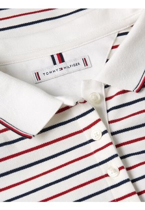 Polo Blanco Heritage Slim De Manga Corta Tommy Hilfiger