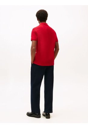 Polo Rojo De Corte Regular Con Logo Gráfico Tommy Hilfiger