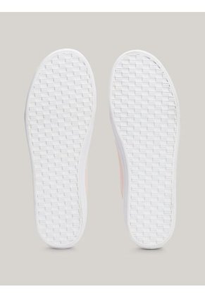 Tenis Rosa De Lona Con Talón Metalizado Tommy Hilfiger