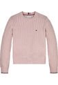 Saco Rosado De Punto Canal Global Stripe Para Niña Tommy Hilfiger de Tommy Hilfiger