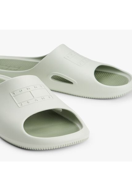 Sandalias Gris Con Logo En Relieve Tommy Hilfiger
