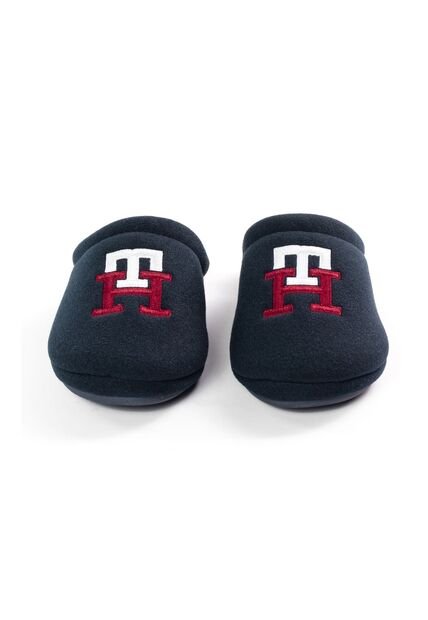 Tenis Con Monograma Bordado En Relieve Hombre Azul Tommy Hilfiger