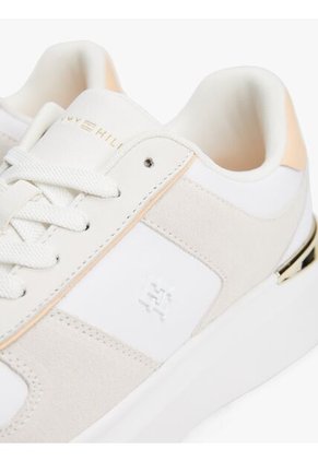 Tenis Beige Con Mezcla De Texturas Tommy Hilfiger