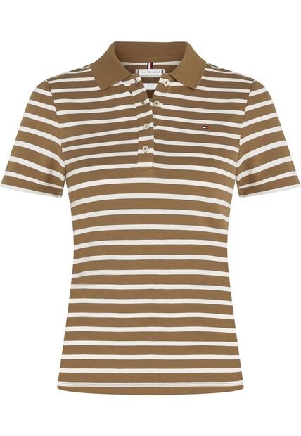 Polo Marrón 1985 Collection Slim De Piqué Tommy Hilfiger