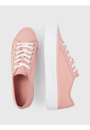 Tenis Rosa De Cordones Con Plataforma Tommy Hilfiger