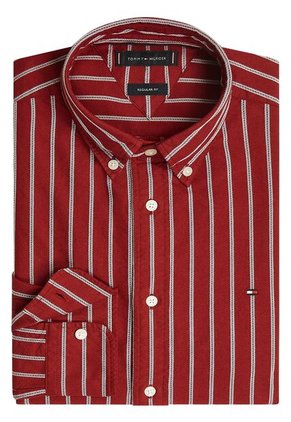 Camisa Vino De Rayas Regular Tommy Hilfiger