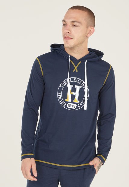 Hoodie Azul Navy-Amarillo-Blanco Tommy Hilfiger Sleepwear