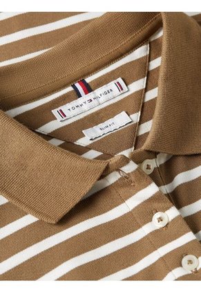 Polo Marrón 1985 Collection Slim De Piqué Tommy Hilfiger