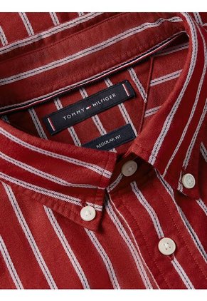 Camisa Vino De Rayas Regular Tommy Hilfiger