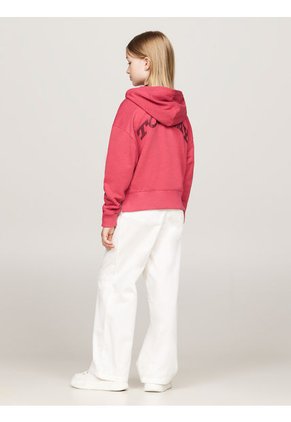 Buzo Rosa Niña Con Capota Y Logo En La Espalda Tommy Hilfiger