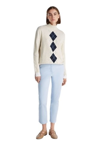 Pantalón Celeste Chino Con Logo Tommy Hilfiger Tommy Hilfiger