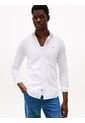 Camisa Blanca Flex Poplin De Corte Slim Tommy Hilfiger de Tommy Hilfiger