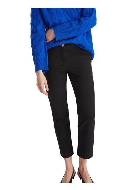 Pantalón Negro Chino Con Logo Tommy Hilfiger