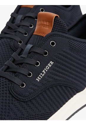 Tenis Azul De Punto Con Logo Tommy Hilfiger