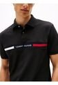 Polo Negro De Corte Regular Con Logo En El Pecho Tommy Hilfiger de Tommy Hilfiger
