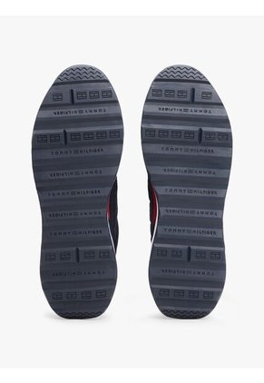 Tenis Azul Deportivos Retro De Mezcla De Ante Tommy Hilfiger