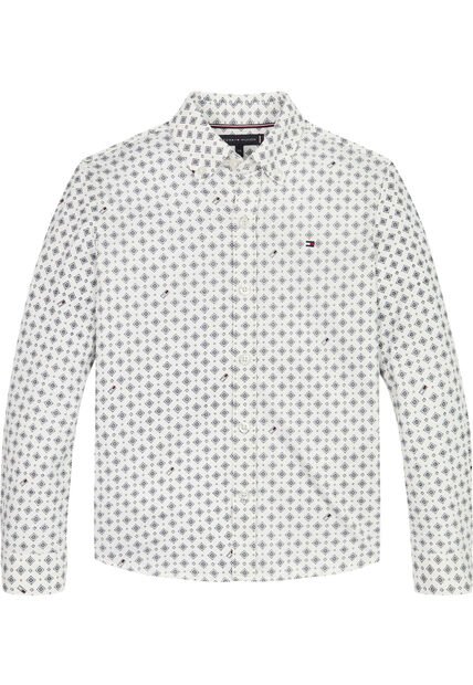 Camisa Blanca Con Estampado TH Tommy Hilfiger