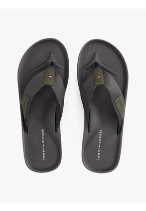 Sandalias Gris Con Logo Engomado Tommy Hilfiger