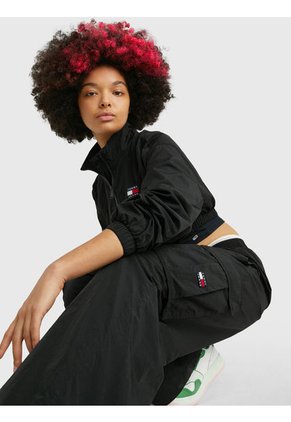 Joggers Claire Anchos Con Bolsillos Cargo Mujer Negro Tommy Jeans