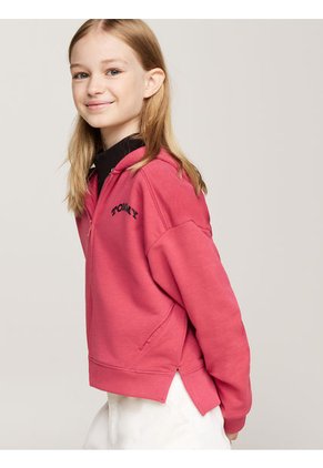 Buzo Rosa Niña Con Capota Y Logo En La Espalda Tommy Hilfiger