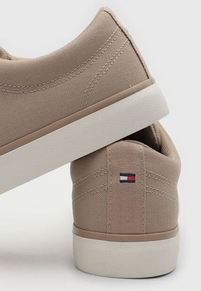 Tenis Casual Tommy Hilfiger Low Core Canvas Taupe