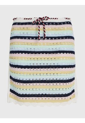 Falda De Croché Con Diseño De Rayas Mujer  Tommy Jeans