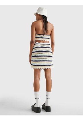 Falda De Croché Con Diseño De Rayas Mujer  Tommy Jeans