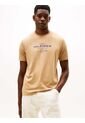 Camiseta Marrón De Cuello Redondo Con Logo Tommy Hilfiger de Tommy Hilfiger