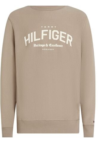 Saco Beige Con Logo Arqueado Y Cuello Redondo Tommy Hilfiger Tommy Hilfiger