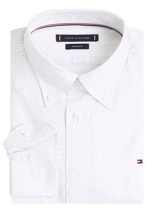 Camisa Verde Regular De Sarga Con Estampado Tommy Hilfiger