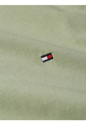Camiseta Verde De Cuello Redondo Y Corte Extra Slim Tommy Hilfiger