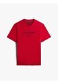 Camiseta Roja De Cuello Redondo Con Logo Tommy Hilfiger de Tommy Hilfiger