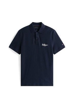 Polo Azul De Corte Regular Con Logo Gráfico Tommy Hilfiger