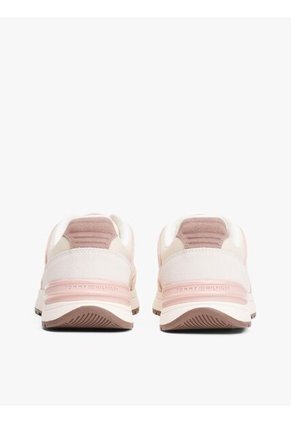 Tenis Beige De Ante Con Texturas Mixtas Tommy Hilfiger