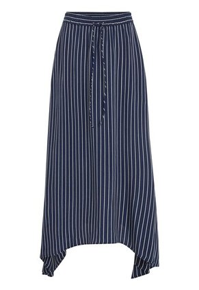 Falda Midi Con Diseño De Rayas Mujer Blanco Tommy Hilfiger