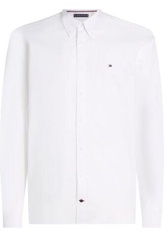 Camisa Blanca De Corte Slim Con Popelina Stretch Con Botón En Cuello Tommy Hilfiger Tommy Hilfiger
