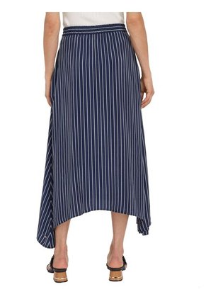 Falda Midi Con Diseño De Rayas Mujer Blanco Tommy Hilfiger