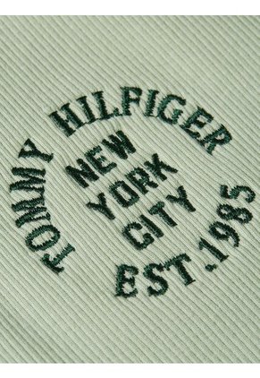 Camiseta Verde De Corte Regular Con Diseño De Rayas Tommy Hilfiger