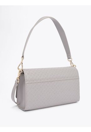 Bolso Gris De Hombro Con Monograma TH Tommy Hilfiger