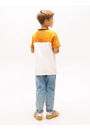 Camiseta Amarilla Con Diseño Colorblock Tommy Hilfiger