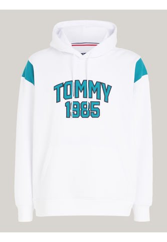 Buzo Blanco Varsity Amplio Con Gorro Y Logo Tommy Jeans Tommy Hilfiger