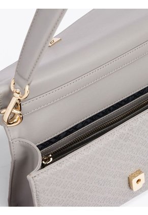 Bolso Gris De Hombro Con Monograma TH Tommy Hilfiger