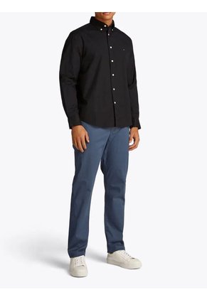 Camisa Negra Flex Poplin Tommy Hilfiger