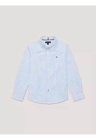 Camisa Celeste A Rayas Con Logo Para Niños Tommy Hilfiger Tommy Hilfiger