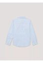 Camisa Celeste A Rayas Con Logo Para Niños Tommy Hilfiger de Tommy Hilfiger
